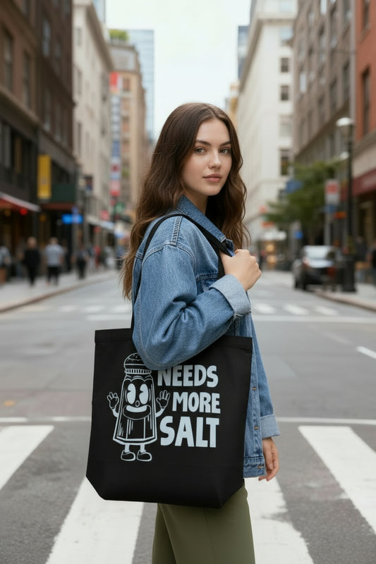 Needs more SALT Tote Bag Black